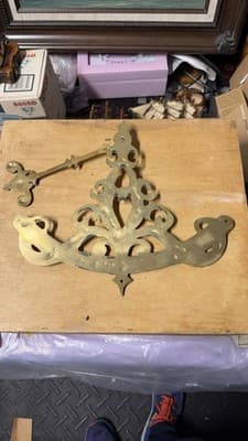 Antique Brass Sextant Scale Nautical Instrument Part Decorative Vintage - Thumbnail 3