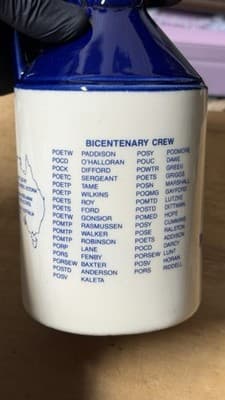 HMAS Canberra 1988 Commemorative Port Jug Petty Officers Mess Ceramic - Thumbnail 8