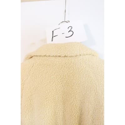 Dennis Basso Cream Faux Shearling Teddy Coat Button Front Sherpa Jacket Womens - Thumbnail 11