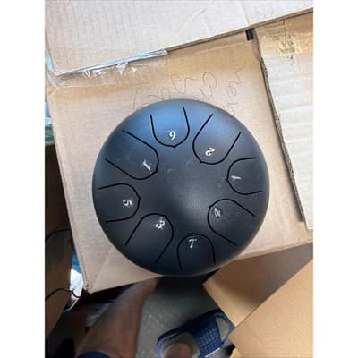 8 Note Steel Tongue Drum Matte Black Percussion Instrument for Meditation Yoga