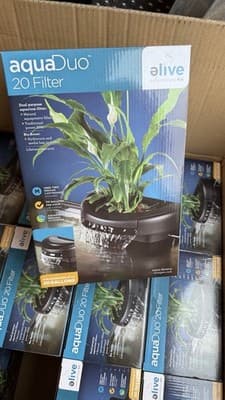 Elive AquaDuo 20 Gallon Fish Aquarium Filter Aquaponics Plus 12 Extra Filters