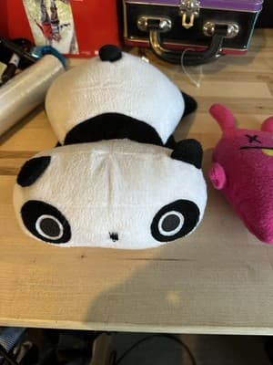 Lot of 3 Plush Toys – Panda Pillow, Uglydoll Pink Plush, Ninja Plush - Thumbnail 2