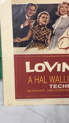 Vintage Elvis Presley Loving You 1957 Original Movie Poster Paramount - Thumbnail 6