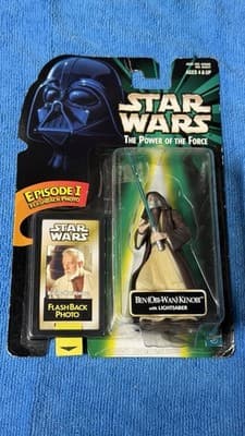 Star Wars Power of the Force Ben (Obi-Wan) Kenobi Figure w/ Flashback Photo - Thumbnail 2
