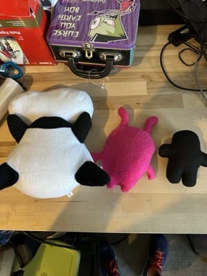 Lot of 3 Plush Toys – Panda Pillow, Uglydoll Pink Plush, Ninja Plush - Thumbnail 6