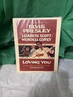 Vintage Elvis Presley Loving You 1957 Original Movie Poster Paramount - Thumbnail 2