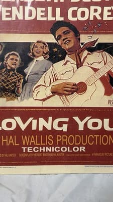 Vintage Elvis Presley Loving You 1957 Original Movie Poster Paramount - Thumbnail 13
