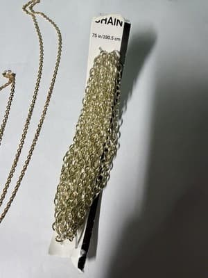 Vintage Gold Tone Chain Lot Necklace Bracelet Keychain Heart Pendant Mixed - Thumbnail 4