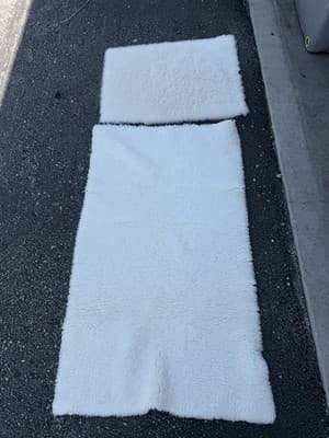 Vintage Aloe Medical Airloom Bed Pad Set of 2 Faux Sheepskin Plush White