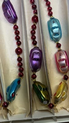 Christopher Radko Glass Car Garland Czech Republic w/ Original Box - Thumbnail 8