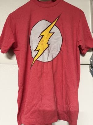 The Flash DC Comics Logo T-Shirt Red Graphic Tee Size L