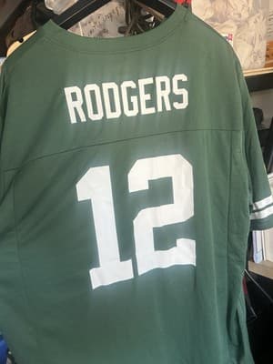 NFL Team Apparel Green Bay Packers Aaron Rodgers #12 Jersey Men’s 2XL - Thumbnail 5