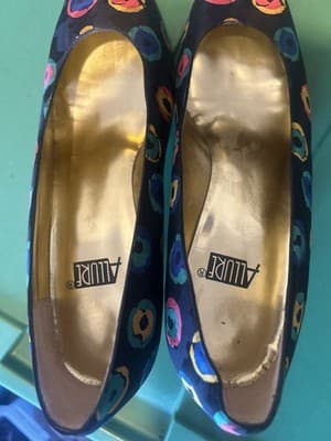 Allure Women’s Heels Size 7M Made in Spain Black Multicolor Pumps - Thumbnail 5