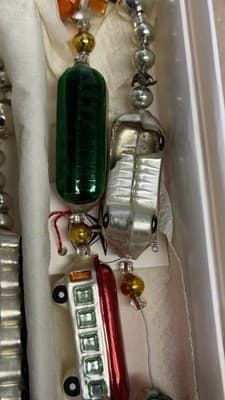 Christopher Radko Train Garland w/ Box AS IS READ 2 Cars Damaged” - Thumbnail 5