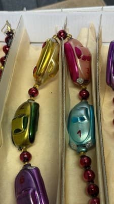 Christopher Radko Glass Car Garland Czech Republic w/ Original Box - Thumbnail 22