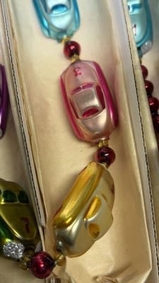 Christopher Radko Glass Car Garland Czech Republic w/ Original Box - Thumbnail 23