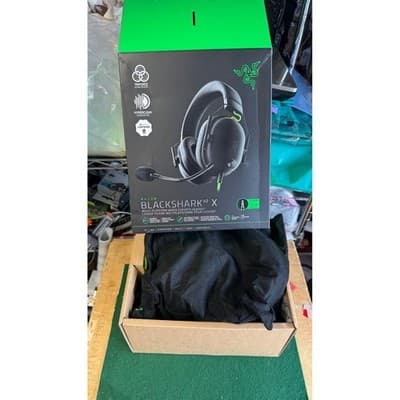 Razer BlackShark V2 X Wired Gaming Headset Black Green 3.5mm PC PS5 Xbox Switch - Thumbnail 3