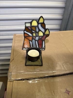 Set of 6 Stained Glass Christmas Nativity Tealight Candle Holders - Thumbnail 10