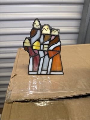 Set of 6 Stained Glass Christmas Nativity Tealight Candle Holders - Thumbnail 11
