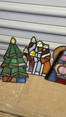 Set of 6 Stained Glass Christmas Nativity Tealight Candle Holders - Thumbnail 13