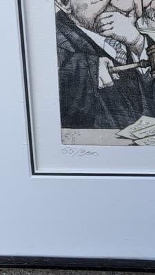 Charles Bragg The High Court Etching 55/300 Signed Framed Print - Thumbnail 7