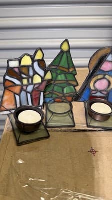 Set of 6 Stained Glass Christmas Nativity Tealight Candle Holders - Thumbnail 5