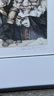 Charles Bragg The High Court Etching 55/300 Signed Framed Print - Thumbnail 9