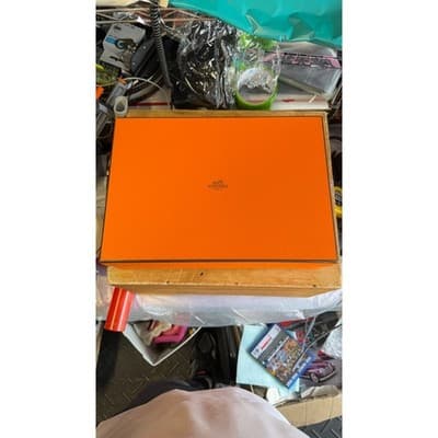 Hermes Paris Orange Signature Storage Box Empty Luxury Gift Box 13.5x9.5x3.5