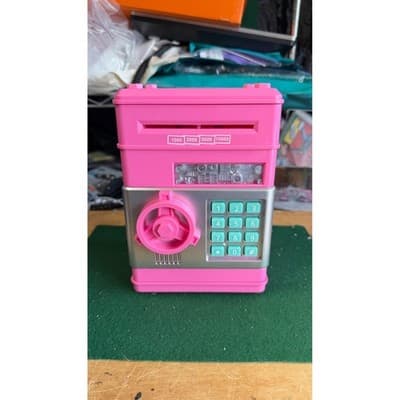 Pink Electronic Piggy Bank Safe Kids Money Box with Keypad and Auto Scroll - Thumbnail 2