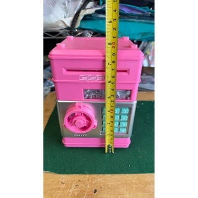 Pink Electronic Piggy Bank Safe Kids Money Box with Keypad and Auto Scroll - Thumbnail 7
