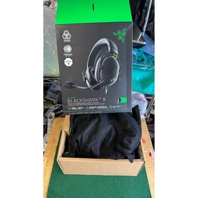 Razer BlackShark V2 X Wired Gaming Headset Black Green 3.5mm PC PS5 Xbox Switch - Thumbnail 8