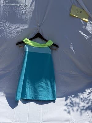 Susana Monaco Neon Colorblock Strapless Mini Dress Blue Green XS/S Stretch - Thumbnail 2