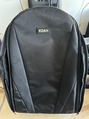 Koah Camera Backpack Black Padded Travel Bag for DSLR Mirrorless Gear - Thumbnail 8