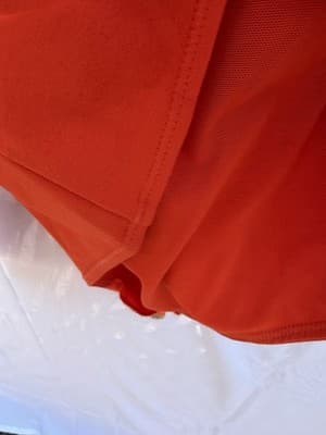 NBD Revolve Neon Orange One Shoulder Bodysuit XS Long Sleeve Bodycon Top - Thumbnail 7