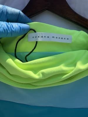 Susana Monaco Neon Colorblock Strapless Mini Dress Blue Green XS/S Stretch - Thumbnail 5