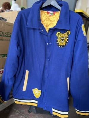 New Era Tradition NC A&T State Univ Varsity Jacket 5XL Blue Gold Bulldog