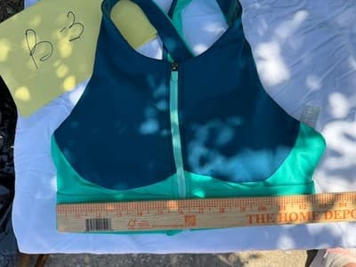 Fabletics Sz M Ella High Support Zip Front Sports Bra Colorblock Worn Once - Thumbnail 4