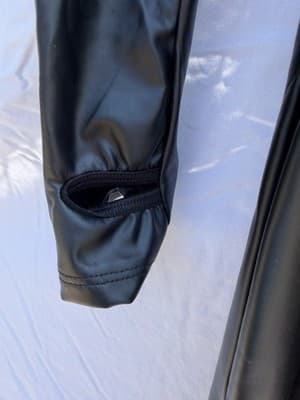 Trickz N’ Treatz Black Faux Leather Catsuit Bodysuit Costume XS Goth - Thumbnail 3