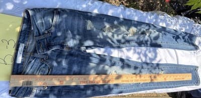Kancan Los Angeles Distressed Skinny Jeans Women’s Size 3 Blue Stretch Denim - Thumbnail 9