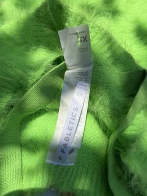 Fabletics Neon Green Fuzzy Soft Stretch Bodycon Spaghetti Strap - Thumbnail 4