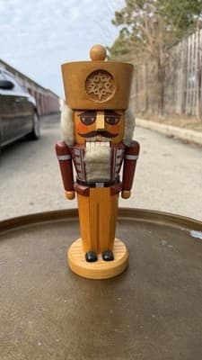 Vintage Erzgebirge Expertic Wooden Nutcracker GDR East Germany 10” - Thumbnail 2