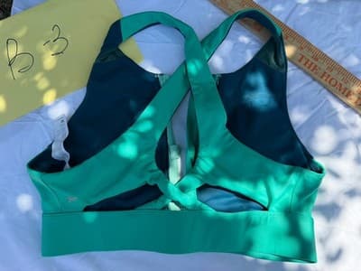 Fabletics Sz M Ella High Support Zip Front Sports Bra Colorblock Worn Once - Thumbnail 8
