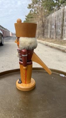 Vintage Erzgebirge Expertic Wooden Nutcracker GDR East Germany 10” - Thumbnail 5