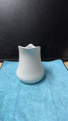 Porcelana Veracruz White Ceramic Pitcher 7.5” Brazil Vintage Kitchen Decor - Thumbnail 3