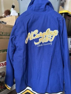 New Era Tradition NC A&T State Univ Varsity Jacket 5XL Blue Gold Bulldog - Thumbnail 2