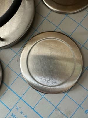 Drink Coasters Stainless Steel with Holder 6 pieces Mainstays padded back - Thumbnail 4