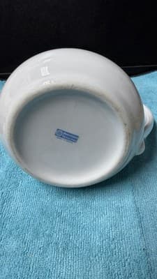 Porcelana Veracruz White Ceramic Pitcher 7.5” Brazil Vintage Kitchen Decor - Thumbnail 8