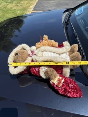 2003 Sasha & Nicholas Holiday Collectible Bears W/ Red Cape On Stand Plush - Thumbnail 8