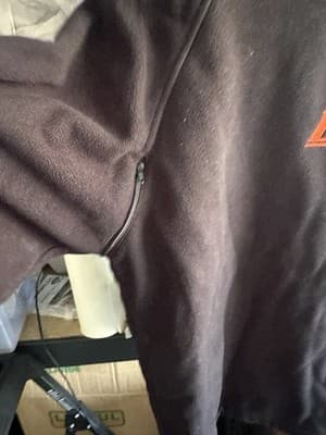 Harley-Davidson Black Fleece Hoodie H-D Logo Orange Lining Size L - Thumbnail 5