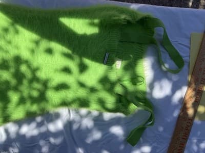 Fabletics Neon Green Fuzzy Soft Stretch Bodycon Spaghetti Strap - Thumbnail 8